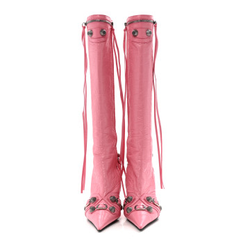 BALENCIAGA Agneau Arena Cagole 90mm Boots 39 Sweet Pink
