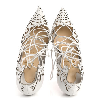 CHRISTIAN LOUBOUTIN Calfskin PVC Impera 100 Pumps 38 White CHRISTIAN LOUBOUTIN Calfskin PVC Impera 100 Pumps 38 White