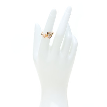 CHOPARD 18K Rose Gold Diamond Happy Hearts Ring 51 5.75 CHOPARD 18K Rose Gold Diamond Happy Hearts Ring 51 5.75