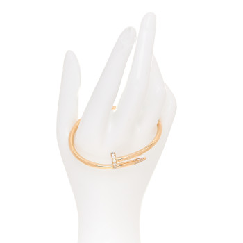 CARTIER 18K Yellow Gold Diamond Juste Un Clou Bracelet 17