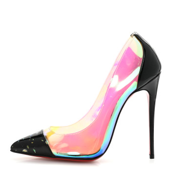 CHRISTIAN LOUBOUTIN Disco PVC Hologram Debout 120 Pumps 36.5 Black Multicolor CHRISTIAN LOUBOUTIN Disco PVC Hologram Debout 120 Pumps 36.5 Black Multicolor