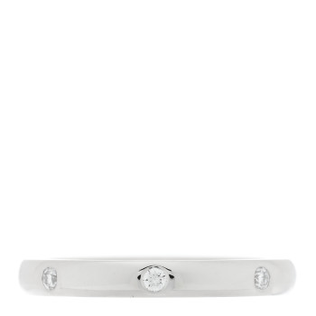 VAN CLEEF & ARPELS Platinum Diamond Tendrement Etoiles Wedding Band Ring 49 5