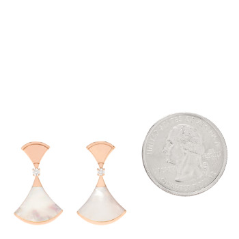 BULGARI 18K Rose Gold Diamond Mother of Pearl Divas' Dream Earrings BULGARI 18K Rose Gold Diamond Mother of Pearl Divas' Dream Earrings