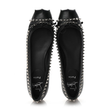 CHRISTIAN LOUBOUTIN Nappa Studded Mamadrague Flats 39.5 Black CHRISTIAN LOUBOUTIN Nappa Studded Mamadrague Flats 39.5 Black