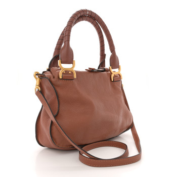 CHLOE Calfskin Small Marcie Satchel Tan CHLOE Calfskin Small Marcie Satchel Tan