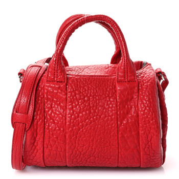 ALEXANDER WANG Pebbled Lambskin Rockie Red Silver Hardware ALEXANDER WANG Pebbled Lambskin Rockie Red Silver Hardware