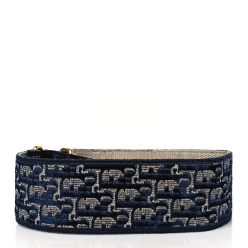 CHRISTIAN DIOR Velvet Oblique Shoulder Strap Blue