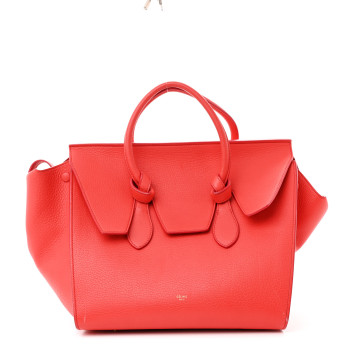 CELINE Crisped Calfskin Small Tie Knot Tote Vermillion CELINE Crisped Calfskin Small Tie Knot Tote Vermillion
