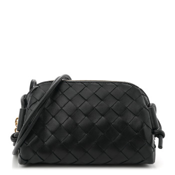 BOTTEGA VENETA Nappa Intrecciato Concert Pouch Black BOTTEGA VENETA Nappa Intrecciato Concert Pouch Black