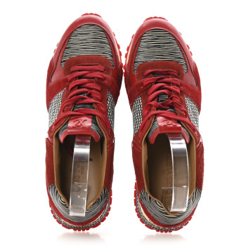 LOUIS VUITTON Epi Calf Hair Calfskin Run Away Sneakers 36.5 Rouge LOUIS VUITTON Epi Calf Hair Calfskin Run Away Sneakers 36.5 Rouge