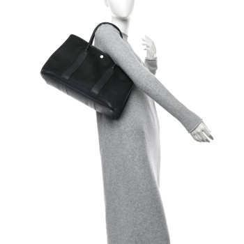 HERMES Toile Negonda Garden Party Tote 36 MM Black HERMES Toile Negonda Garden Party Tote 36 MM Black