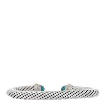 DAVID YURMAN Sterling Silver 14K Yellow Gold Turquoise 7mm Cable Classics Bracelet DAVID YURMAN Sterling Silver 14K Yellow Gold Turquoise 7mm Cable Classics Bracelet