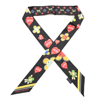 LOUIS VUITTON Silk Monogram 57th Street NYC Vivienne BB Bandeau Black LOUIS VUITTON Silk Monogram 57th Street NYC Vivienne BB Bandeau Black