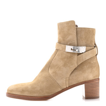 HERMES Suede Frenchie 50 Ankle Boots 36 Beige Gobi HERMES Suede Frenchie 50 Ankle Boots 36 Beige Gobi