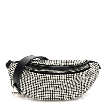 ALEXANDER WANG Rhinestone Mesh Mini Attica Belt Bag Black ALEXANDER WANG Rhinestone Mesh Mini Attica Belt Bag Black