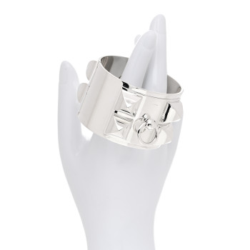 HERMES Sterling Silver Collier De Chien Bracelet LG HERMES Sterling Silver Collier De Chien Bracelet LG