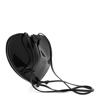 ALAIA Patent Calfskin Le Coeur Bag Black