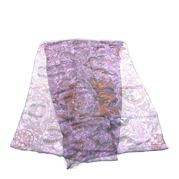 HERMES Silk Mousseline Imprimee La Charmante Aux Animaux Stole Rose Mauve Turquoise HERMES Silk Mousseline Imprimee La Charmante Aux Animaux Stole Rose Mauve Turquoise