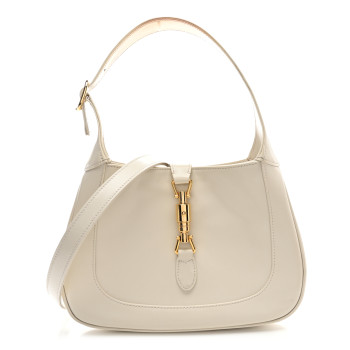 GUCCI Boarded Dyana Lux Calfskin Small Jackie 1961 Hobo Mystic White