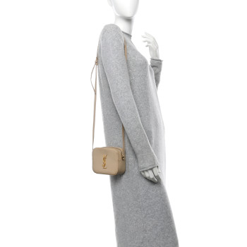 SAINT LAURENT Grain De Poudre Small Classic Monogram Camera Bag Powder SAINT LAURENT Grain De Poudre Small Classic Monogram Camera Bag Powder