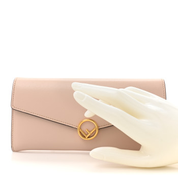 FENDI Vitello Cruise F is Fendi Continental Envelope Wallet Light Rose