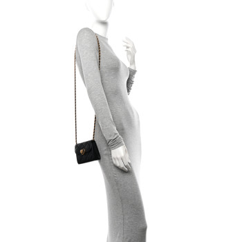 CHANEL Lambskin Plexiglass Quilted Coco Love Clutch With Chain Black CHANEL Lambskin Plexiglass Quilted Coco Love Clutch With Chain Black