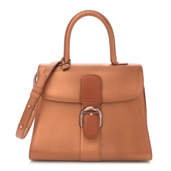 DELVAUX Metallic Calfskin MM Brillant Satchel Bronze DELVAUX Metallic Calfskin MM Brillant Satchel Bronze