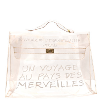 HERMES Vinyl Souvenir De L'Exposition Kelly Transparent HERMES Vinyl Souvenir De L'Exposition Kelly Transparent