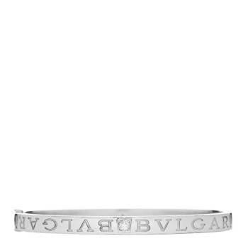 BULGARI 18K White Gold Diamond B.Zero1 Essential Bangle Bracelet M BULGARI 18K White Gold Diamond B.Zero1 Essential Bangle Bracelet M