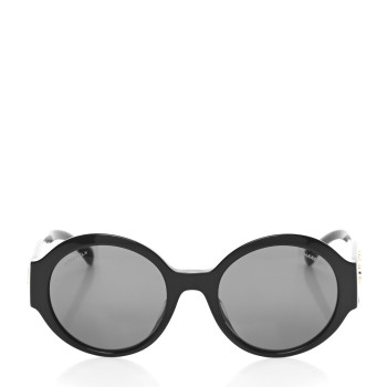CHANEL Acetate Round Sunglasses 5410-A Black CHANEL Acetate Round Sunglasses 5410-A Black