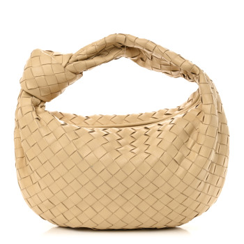 BOTTEGA VENETA Nappa Intrecciato Teen Jodie Hobo Porridge BOTTEGA VENETA Nappa Intrecciato Teen Jodie Hobo Porridge