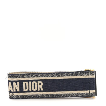 CHRISTIAN DIOR Canvas Embroidered Book Belt 75 30 Bleu