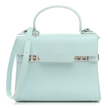DELVAUX Calfskin CM Tempete Satchel Light Blue
