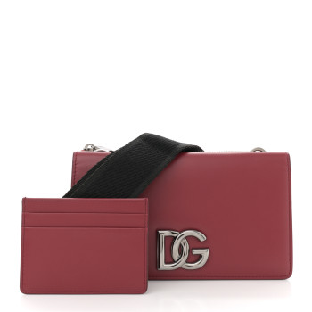 DOLCE & GABBANA Calfskin Mini DG Convertible Bag Red DOLCE & GABBANA Calfskin Mini DG Convertible Bag Red