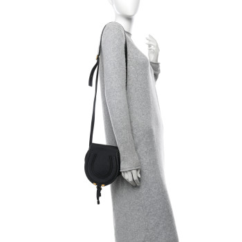 CHLOE Calfskin Small Marcie Saddle Bag Black CHLOE Calfskin Small Marcie Saddle Bag Black