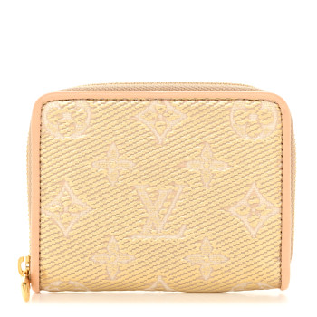 LOUIS VUITTON Monoglam Zippy Coin Purse Beige LOUIS VUITTON Monoglam Zippy Coin Purse Beige