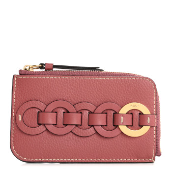 CHLOE Grained Shiny Calfskin Small Darryl Coin Purse Faded Rose CHLOE Grained Shiny Calfskin Small Darryl Coin Purse Faded Rose