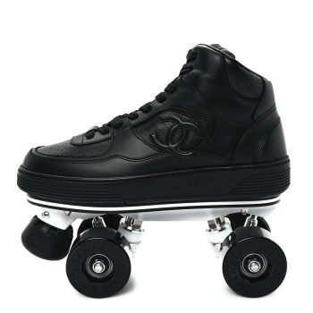 CHANEL Calfskin Womens Roller Skates 38 Black CHANEL Calfskin Womens Roller Skates 38 Black
