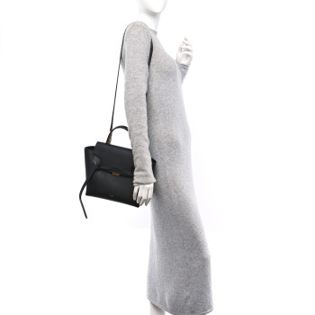 CELINE Grained Calfskin Micro Belt Bag Black CELINE Grained Calfskin Micro Belt Bag Black