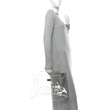 HERMES Vinyl Souvenir De L'Exposition Kelly Transparent HERMES Vinyl Souvenir De L'Exposition Kelly Transparent