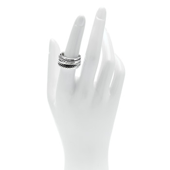 DAVID YURMAN Sterling Silver 13mm Wide Crossover Cable Ring 54 7 DAVID YURMAN Sterling Silver 13mm Wide Crossover Cable Ring 54 7