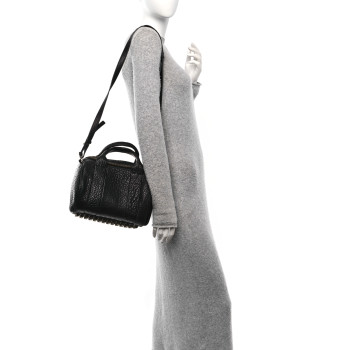 ALEXANDER WANG Pebbled Lambskin Rockie Black Pale Gold Hardware ALEXANDER WANG Pebbled Lambskin Rockie Black Pale Gold Hardware