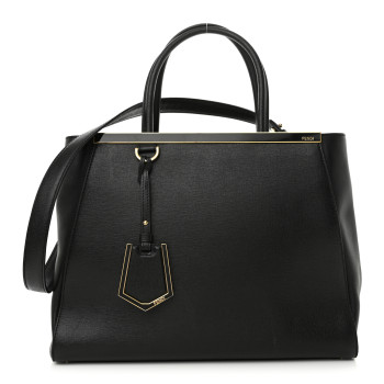 FENDI Vitello Elite Regular 2Jours Tote Black