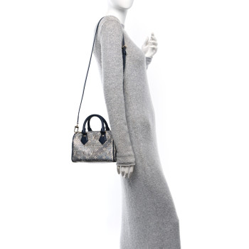 LOUIS VUITTON Monoglam Speedy Bandouliere 20 Blue LOUIS VUITTON Monoglam Speedy Bandouliere 20 Blue