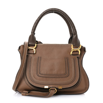CHLOE Calfskin Small Marcie Satchel Tan CHLOE Calfskin Small Marcie Satchel Tan