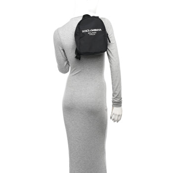 DOLCE & GABBANA Nylon Logo Childrens Backpack Black DOLCE & GABBANA Nylon Logo Childrens Backpack Black