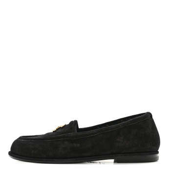 CHANEL Suede Calfskin CC Loafers 36 Black CHANEL Suede Calfskin CC Loafers 36 Black