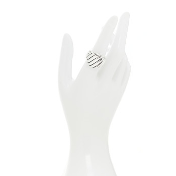 DAVID YURMAN Sterling Silver 17mm Sculpted Cable Contour Ring 55 7.25 DAVID YURMAN Sterling Silver 17mm Sculpted Cable Contour Ring 55 7.25