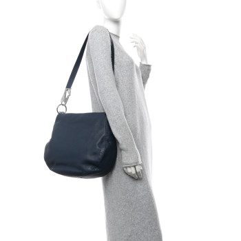 BURBERRY Calfskin Medium Knight Bag Navy