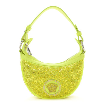 VERSACE Crystal La Medusa Mini Repeat Hobo Tropical Yellow VERSACE Crystal La Medusa Mini Repeat Hobo Tropical Yellow